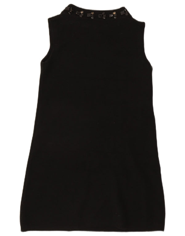 Abito maglione senza maniche da donna Zara UK 12 acrilico nero medio