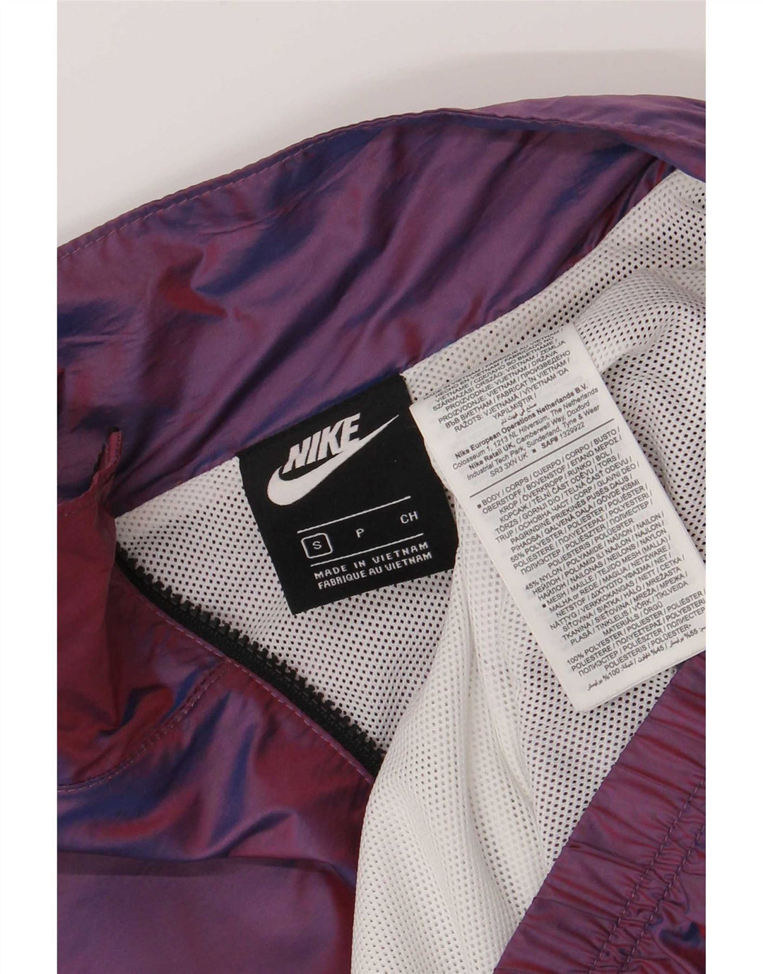 Giacca da ginnastica oversize con grafica Nike da donna UK 10 piccola viola