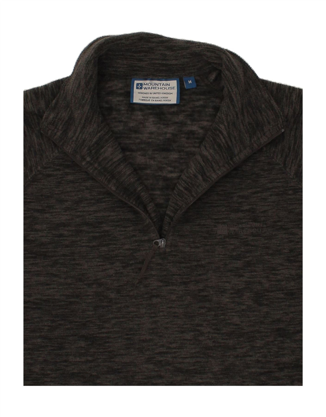 MOUNTAIN WAREHOUSE Mens Zip Neck Fleece Jumper Medium Grey Polyester Vintage Mountain Warehouse and Second-Hand Mountain Warehouse from Messina Hembry 