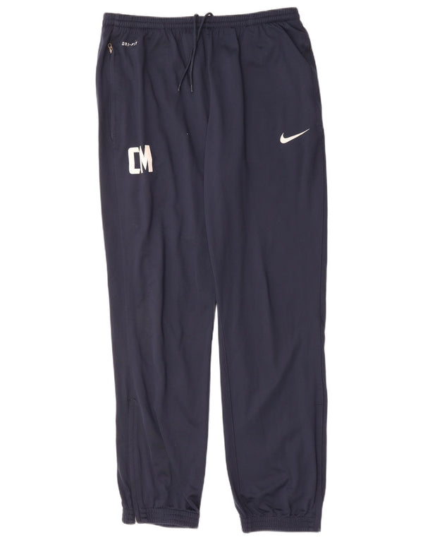 Pantaloni da tuta con grafica Nike Dri Fit da uomo, pantaloni da jogging, grandi, blu navy