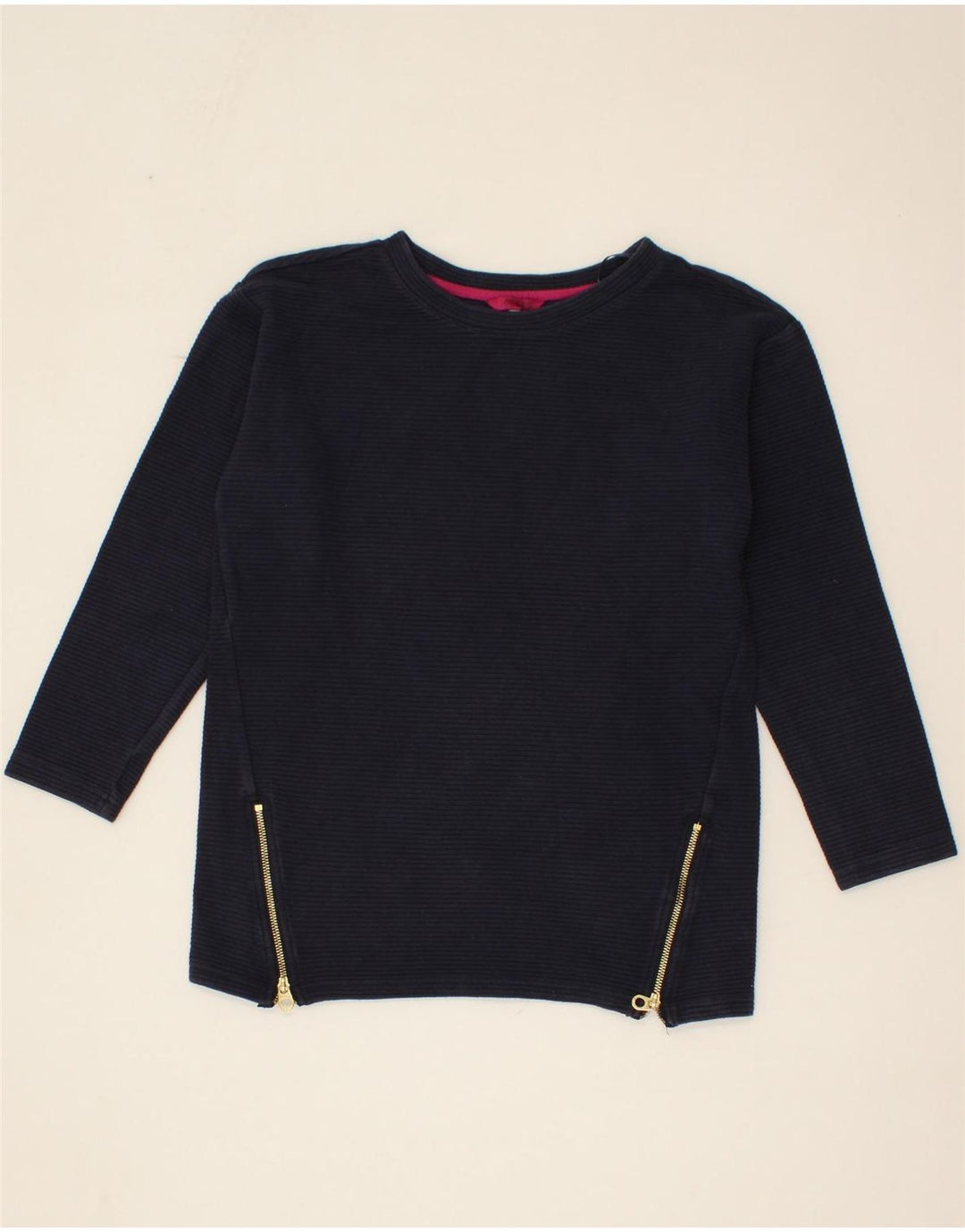 JOULES Womens Oversized Sweatshirt Jumper UK 10 Small Navy Blue Cotton Vintage Joules and Second-Hand Joules from Messina Hembry 