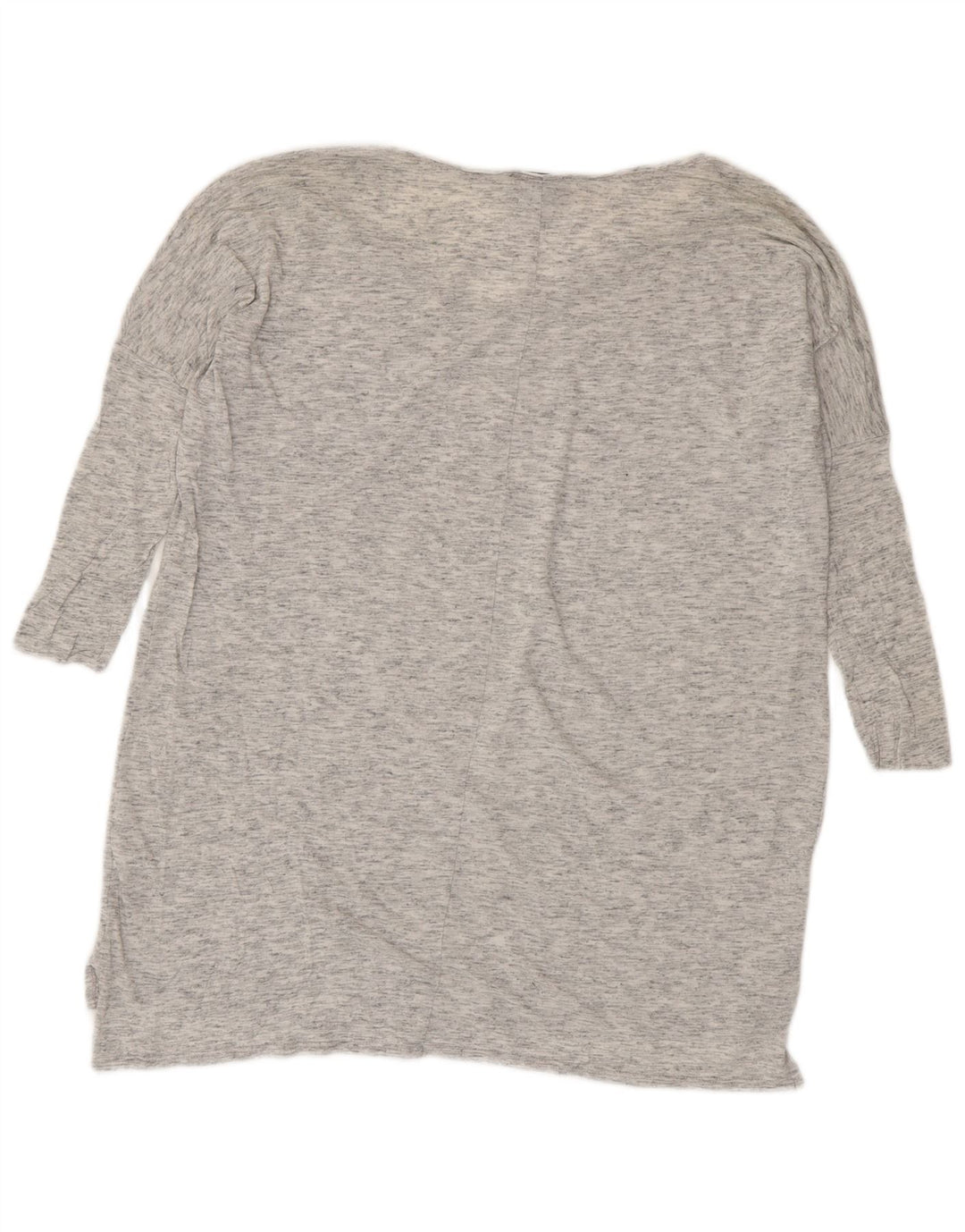 Topshop Top oversize da donna manica 3/4 UK 8 piccola viscosa chiazzata grigia