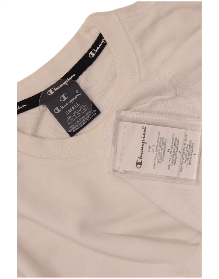 Felpa da uomo Champion Small in cotone bianco