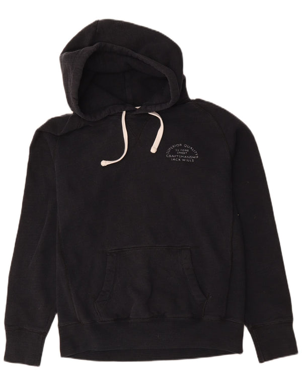 Maglione con cappuccio grafico da uomo Jack Wills piccolo in cotone nero