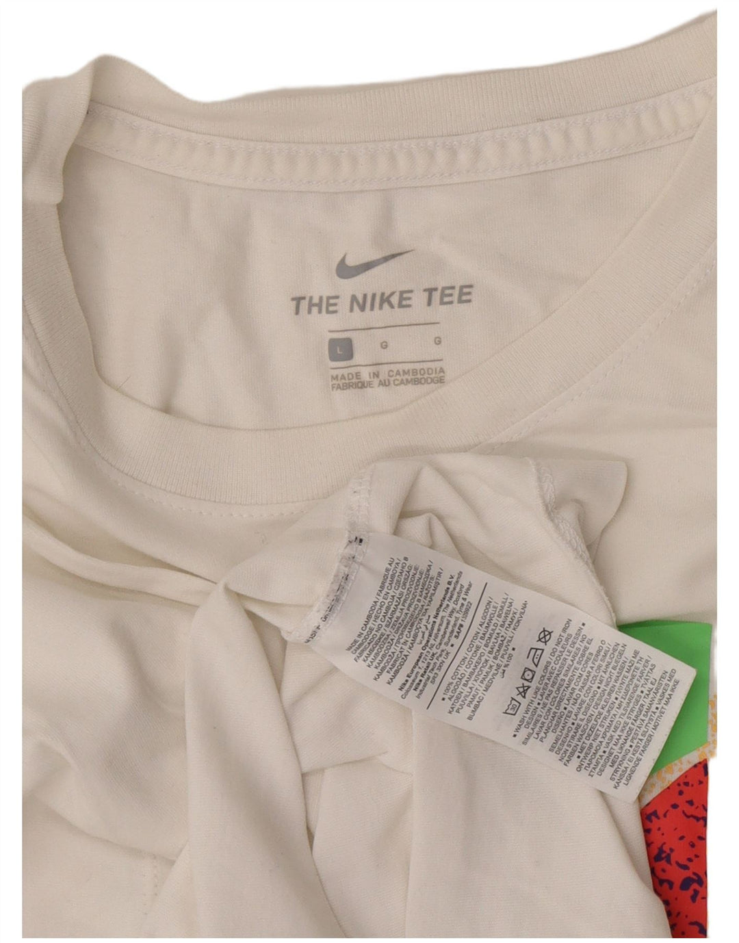 T-shirt grafica da uomo Nike Top grande in cotone bianco
