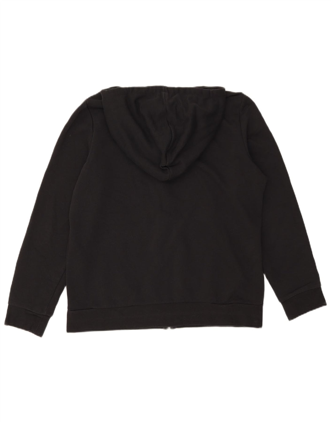 Felpa con cappuccio con zip grafica Adidas da uomo grande nera