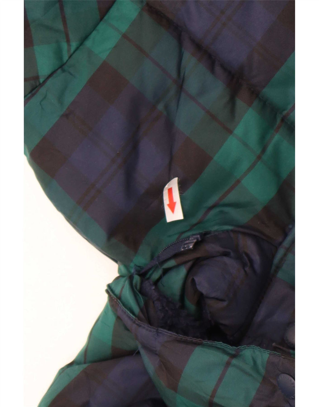 Giacca imbottita con cappuccio Gap per ragazzi 13-14 anni 2XL Poliestere a quadri blu navy