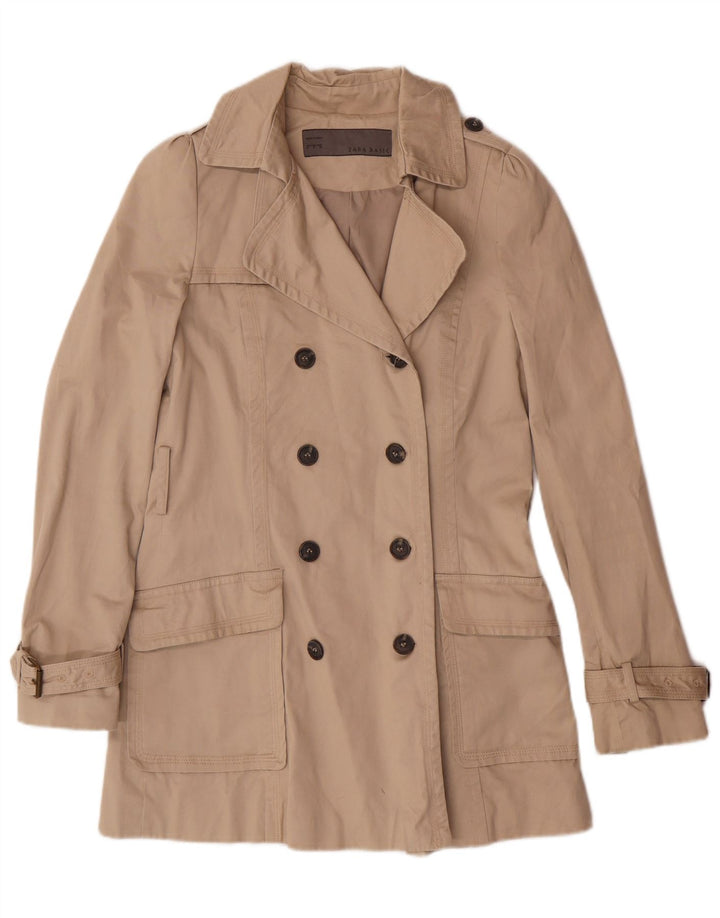 Trench da Donna ZARA UK 10 Piccolo Cotone Beige