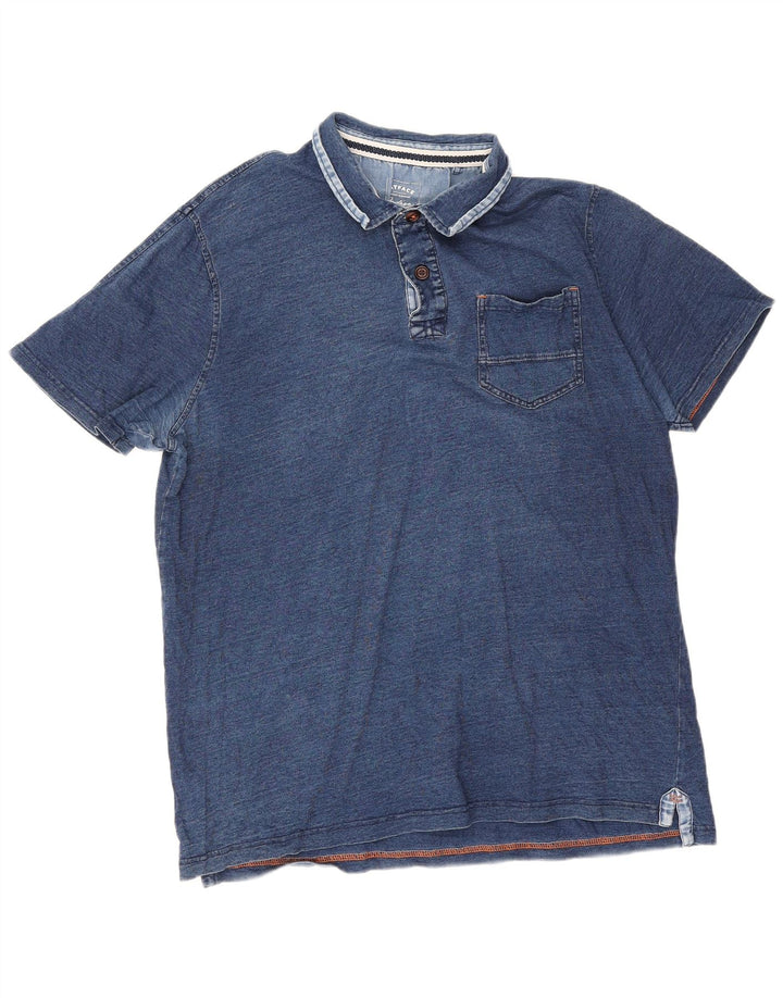 Polo da uomo Fat Face XL in cotone blu navy