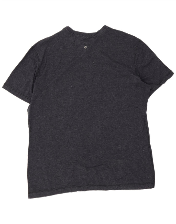 T-shirt da uomo Lululemon Top 2XL cotone blu navy