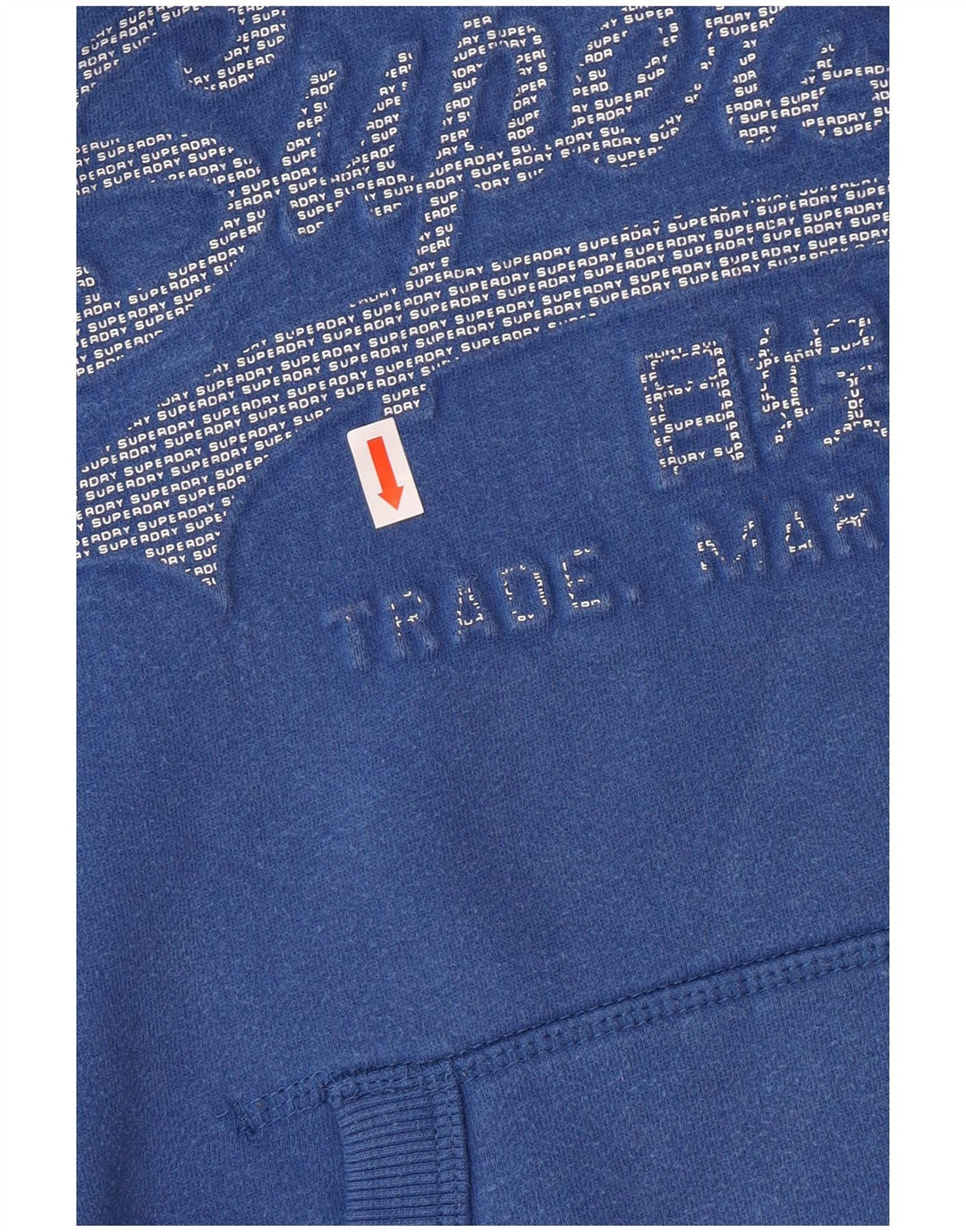 Maglione con cappuccio oversize con grafica da donna SUPERDRY UK 10 piccolo cotone blu