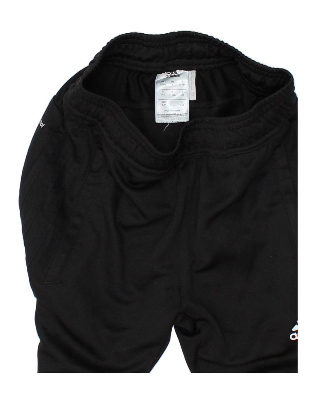 ADIDAS Boys Climacool Tracksuit Trousers 9-10 Years  Black Polyester Vintage Adidas and Second-Hand Adidas from Messina Hembry 