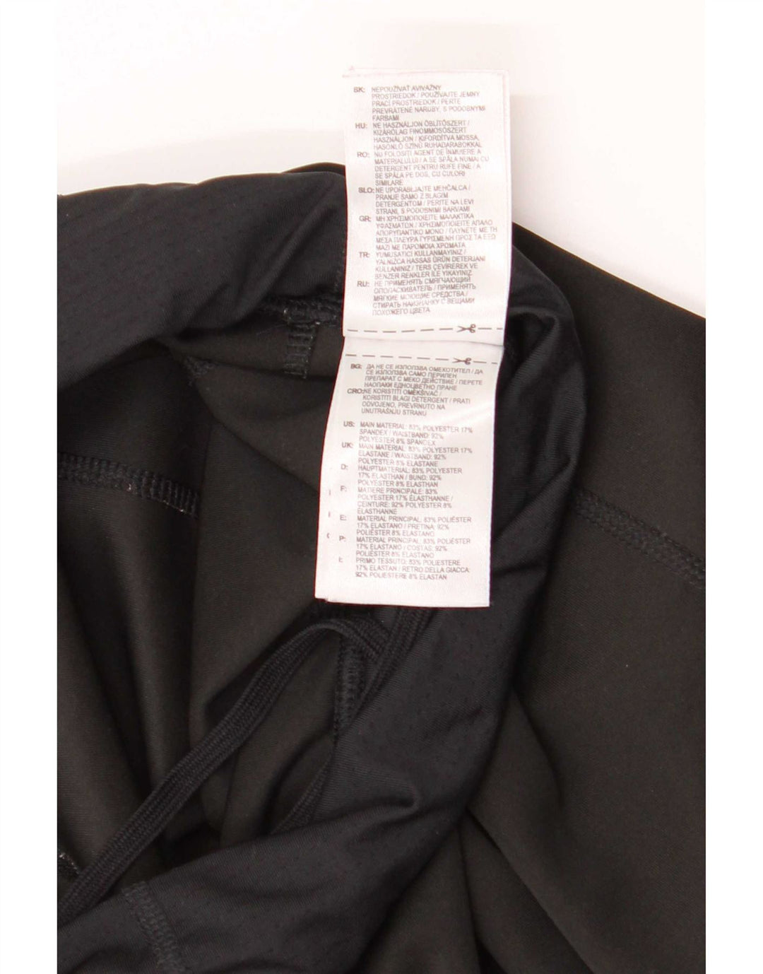 Leggings Capri da donna Adidas UK 8/10 piccolo poliestere nero