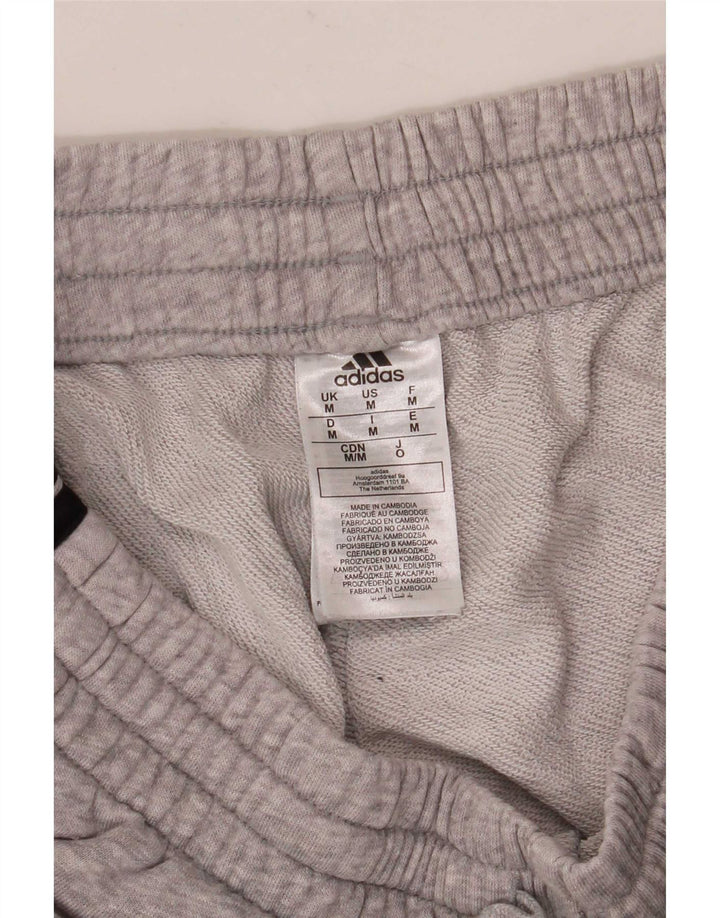 Pantaloncini sportivi da uomo Adidas in cotone grigio medio