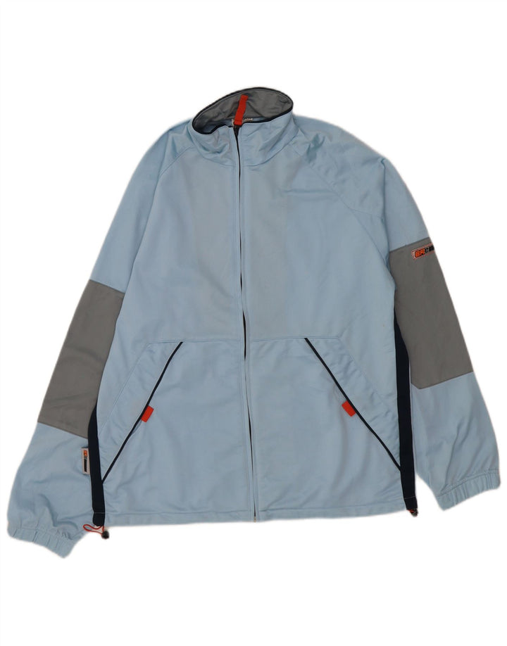 Giacca da tuta da uomo BRUGI in poliestere color block blu medio