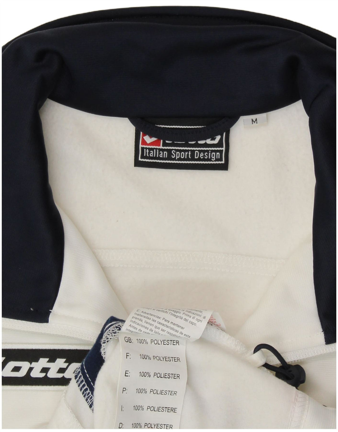 Giacca da tuta da uomo LOTTO in poliestere color block bianco medio