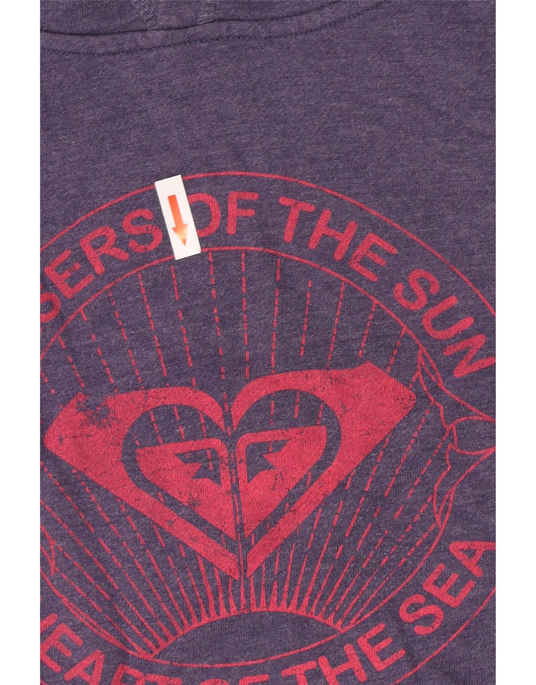 Felpa con cappuccio grafica da donna Roxy, cotone viola medio