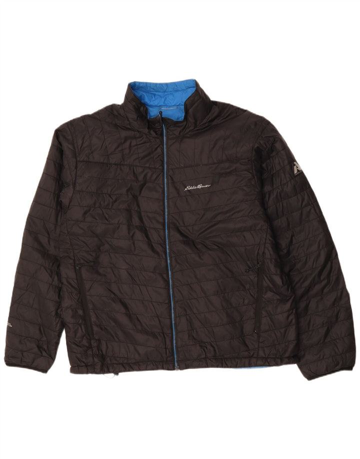 Giacca imbottita da uomo Eddie Bauer UK 42 XL Sport in poliestere nero