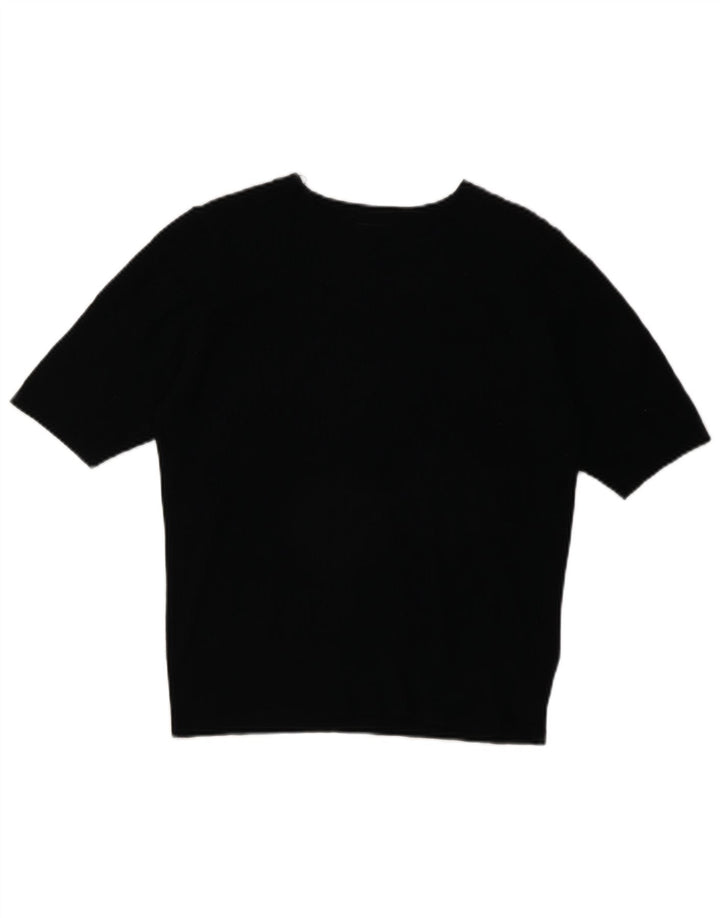 T-shirt da donna Marks & Spencer Top UK 12 media viscosa nera