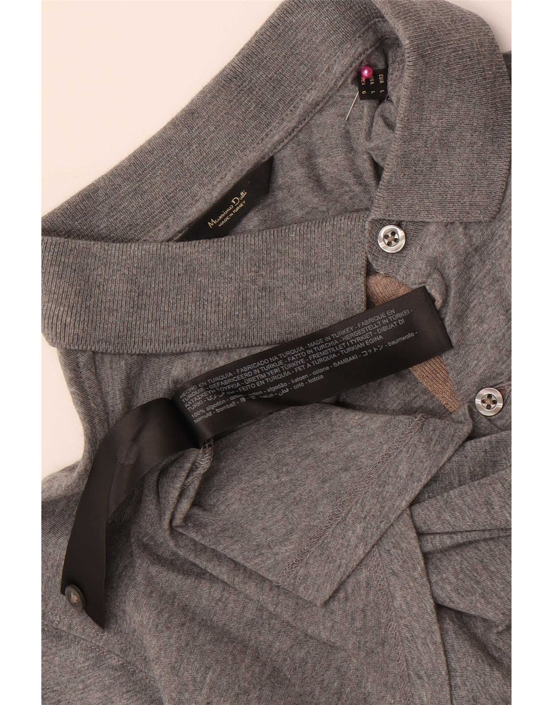 Polo Uomo Massimo Dutti Grande Cotone Grigio