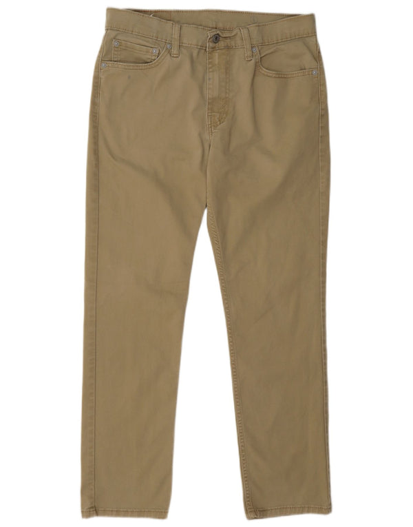 Levi's Mens 511 Slim Fit Casual Trousers W32 L30 Beige Cotton