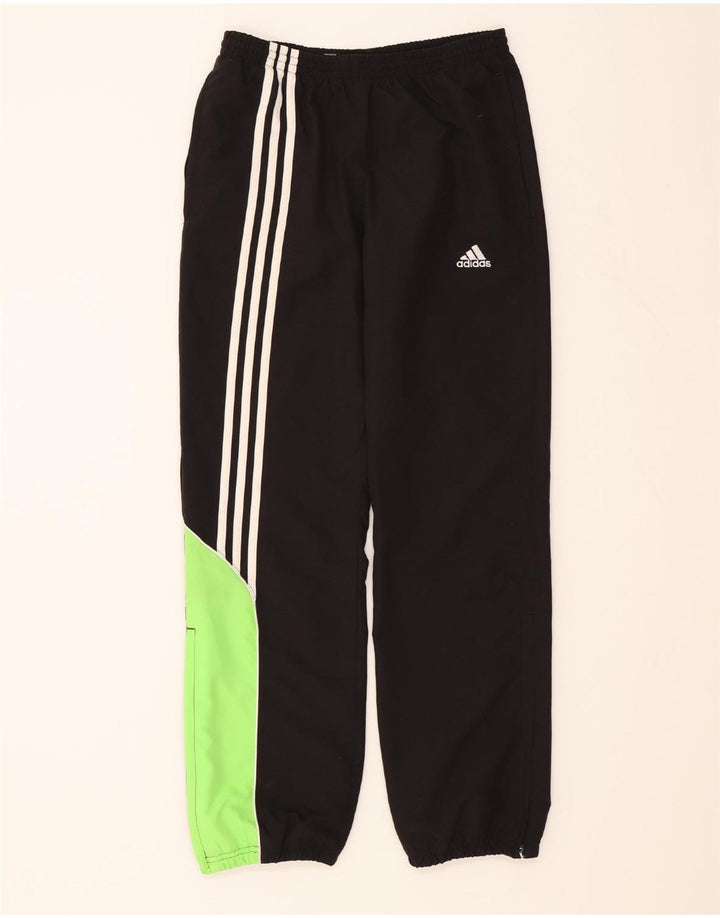 ADIDAS Boys Tracksuit Trousers 13-14 Years  Black Colourblock Polyester Vintage Adidas and Second-Hand Adidas from Messina Hembry 