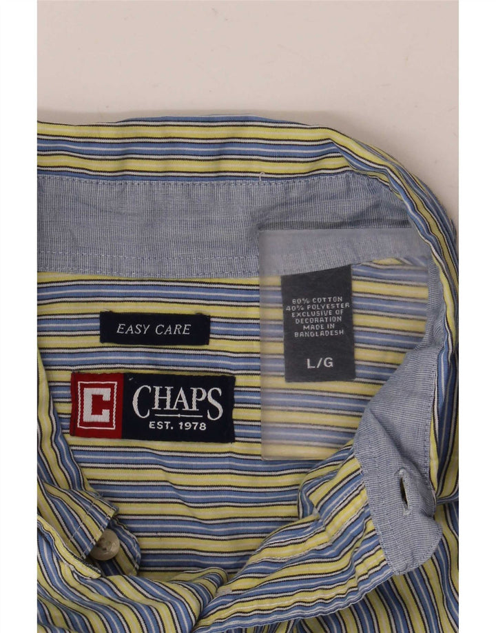 Camicia Uomo Chaps Large in cotone a righe blu