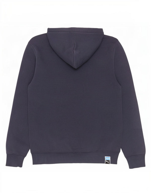 Felpa con cappuccio da uomo Puma Large blu navy color block