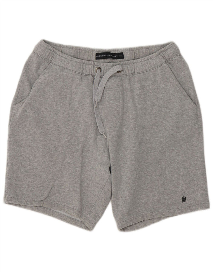 Pantaloncini sportivi da uomo French Connection Poliestere chiazzato grigio medio