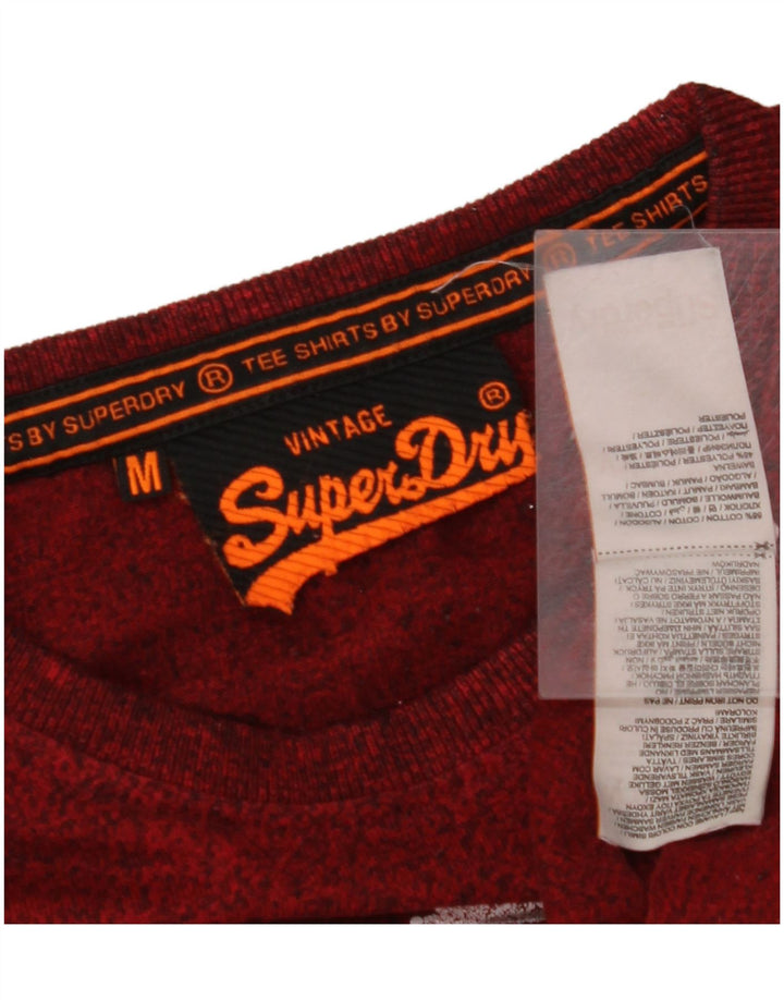 T-shirt grafica da uomo SUPERDRY Top in cotone rosso medio