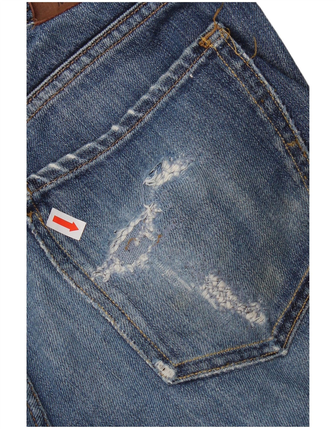 Jeans dritti invecchiati da uomo Massimo Dutti EU 42 Large W32 L29 Blu