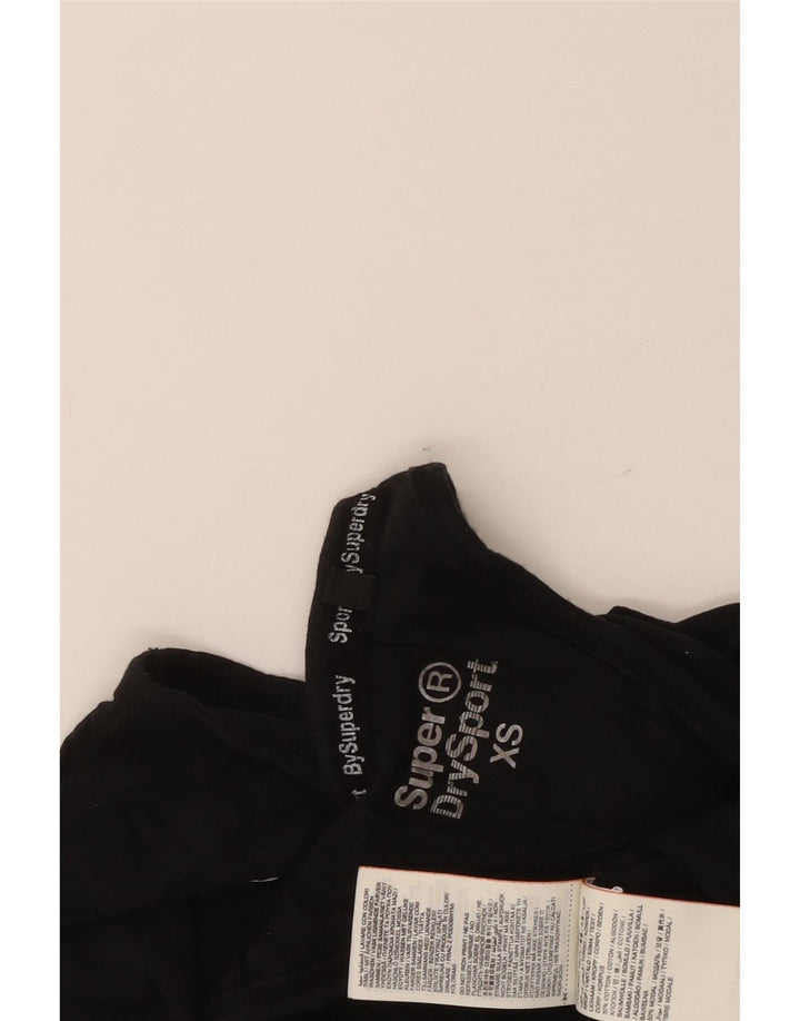 Canottiera grafica da donna Superdry UK 6 XS cotone nero