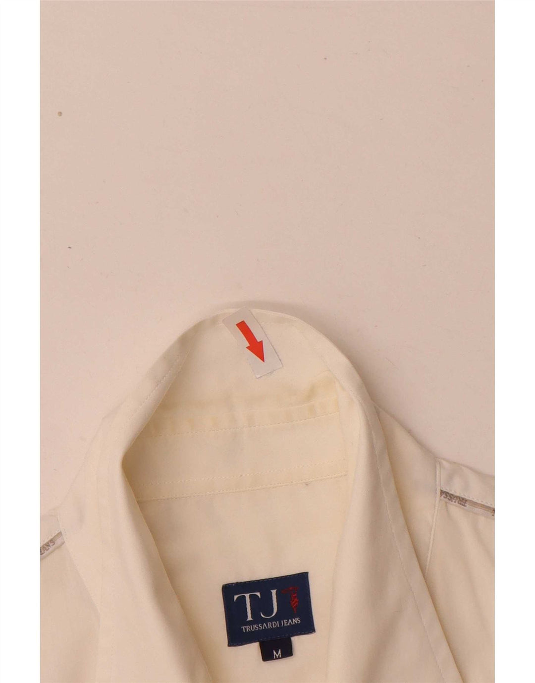 Camicia Uomo Trussardi Jeans Cotone Bianco Medio