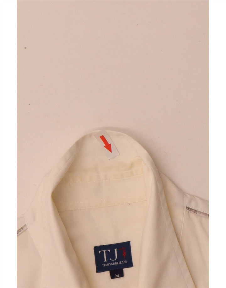 Camicia Uomo Trussardi Jeans Cotone Bianco Medio