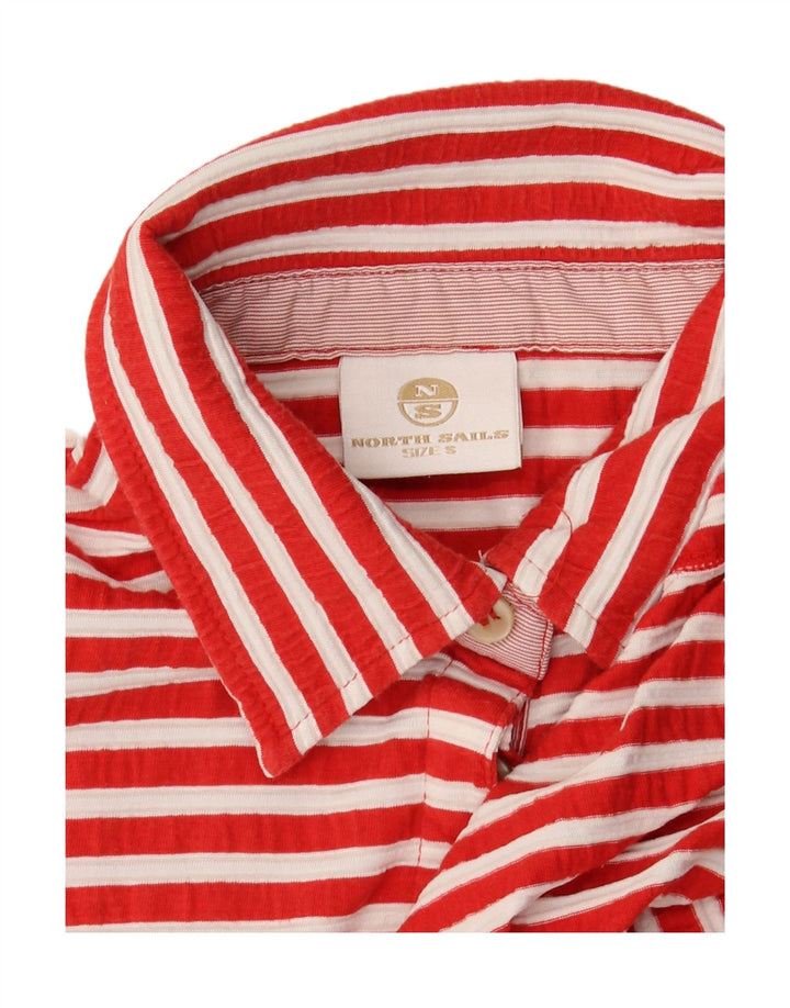 Polo grafica da donna NORTH SAILS UK 10 Small Red Striped