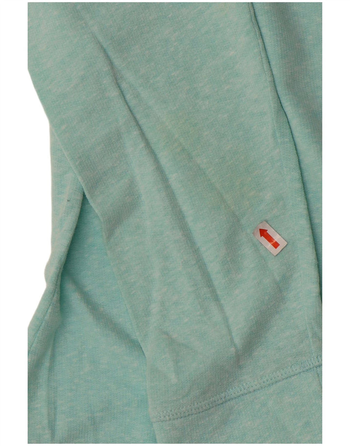 MARKS & SPENCER Felpa da donna Maglione UK 12 Cotone screziato blu medio