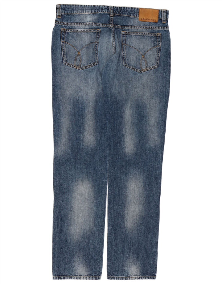 Jeans dritti da uomo Calvin Klein W32 L32 cotone blu