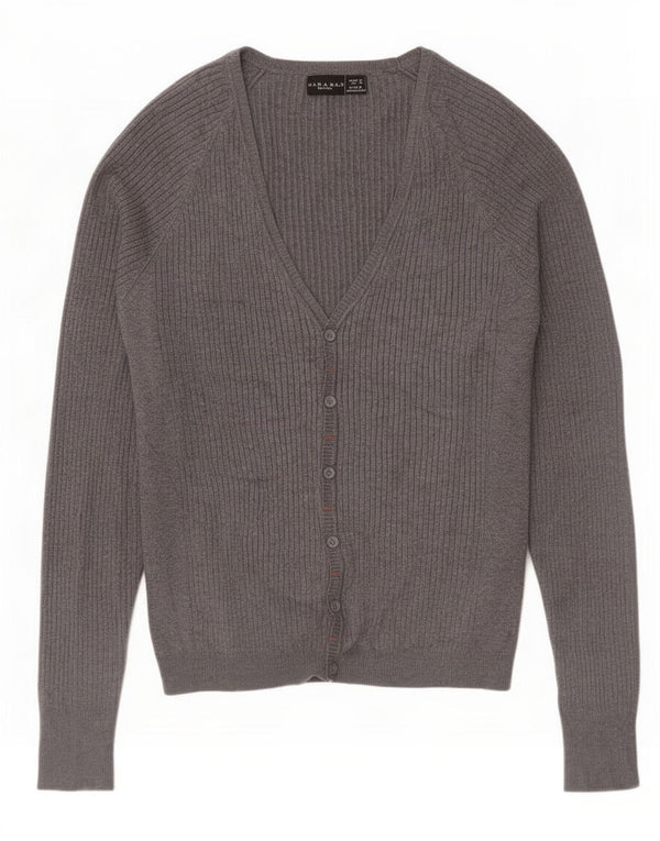 Zara Mens Cardigan Sweater Medium Grey Viscose