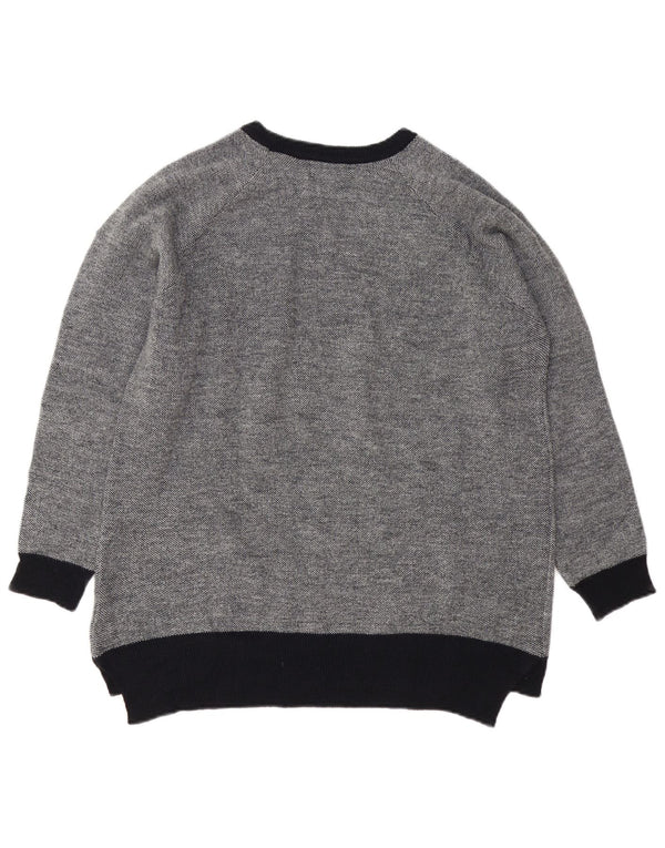 Maglione maglione con scollo a barca da donna Marina Militare UK 14 Acrilico grigio medio