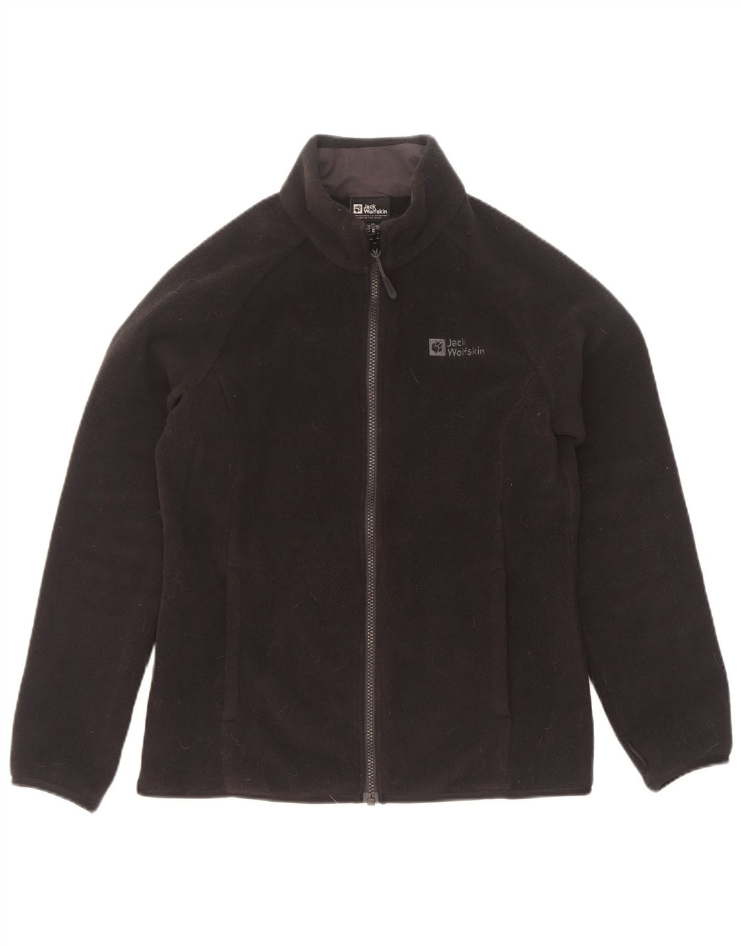 Giacca in pile foderata da donna Jack Wolfskin UK 8/10 piccola poliestere nero