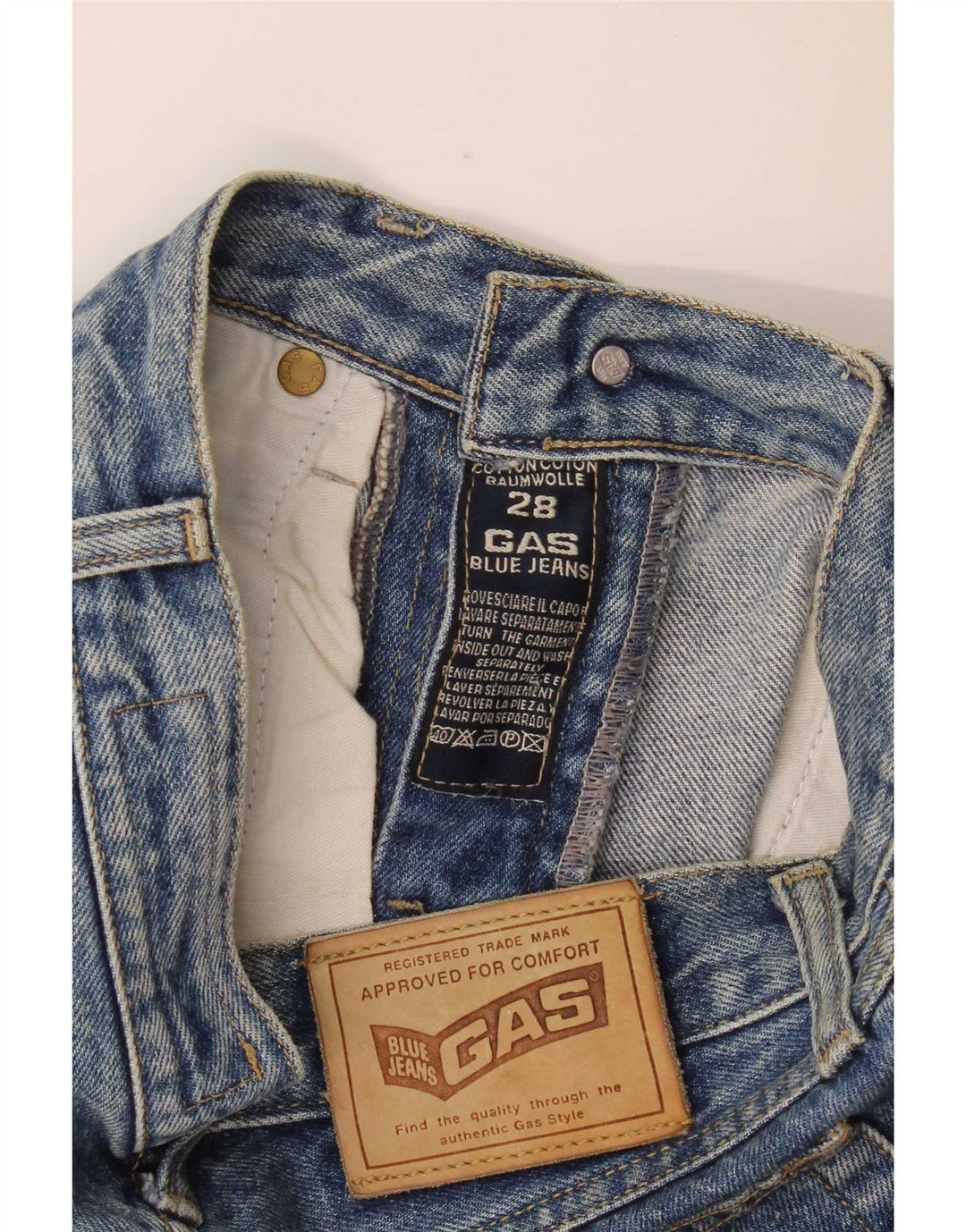 Pantaloncini di jeans da donna Gas W28 cotone blu medio