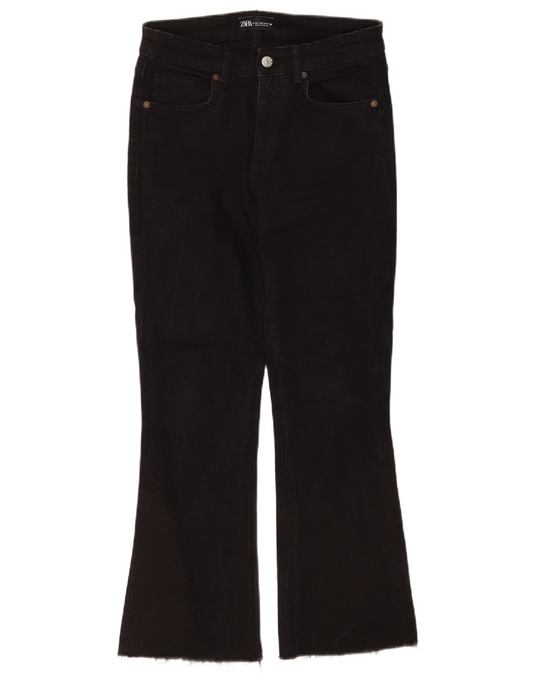 Jeans svasati da donna Zara EU 38 Small W28 L26 cotone nero