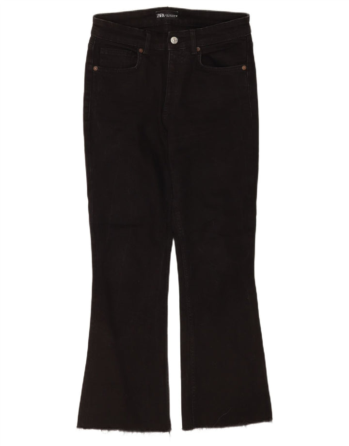 Jeans svasati da donna Zara EU 38 Small W28 L26 cotone nero