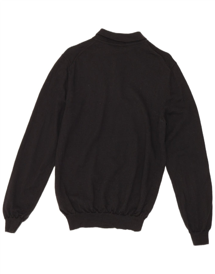 Maglione da uomo Hugo Boss con collo alto, piccolo, in lana vergine nera