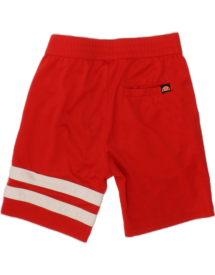 ELLESSE Boys Sport Shorts 7-8 Years Red Striped Polyester Vintage Ellesse and Second-Hand Ellesse from Messina Hembry 
