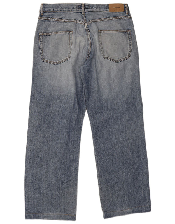 Jeans dritti da uomo Zara EU 46 XL W36 L29 Cotone blu