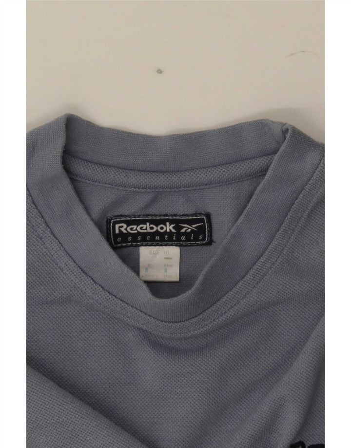 T-shirt corta Reebok da donna UK 10 piccola grigia