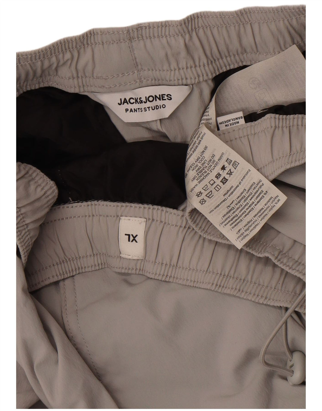 Pantaloni da tuta cargo da uomo Jack & Jones XL in nylon grigio