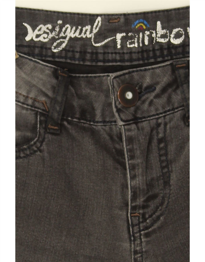 DESIGUAL Womens Rainbow Slim Jeans W30 L28 Grey Vintage Desigual and Second-Hand Desigual from Messina Hembry 