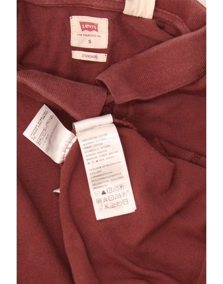 Polo Levi's da uomo standard piccola in cotone marrone